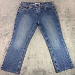 Mwah Jeans Womens Plus Size 20W Medium Wash Bootcut Denim Blue Jeans Y2K Style